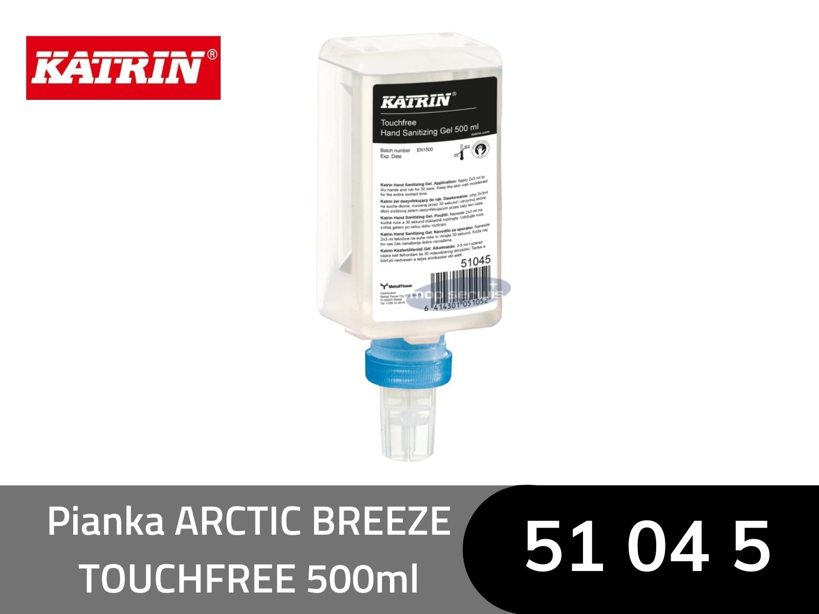 Żel do dezynfekcji KATRIN 51045 TOUCHFREE 500ml Do dozowników bezdotykowych